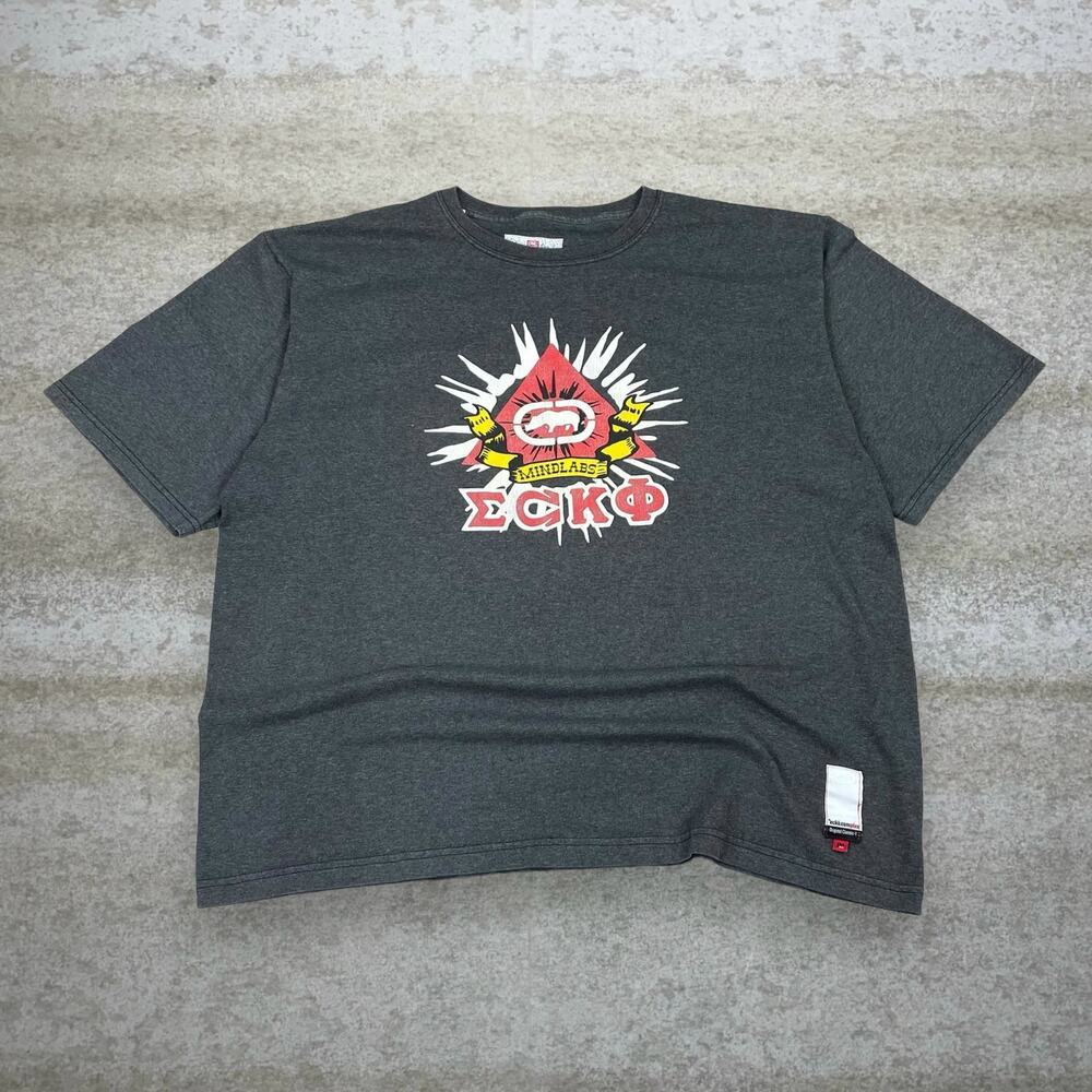 Vintage Y2K Mindlabs Ecko Skater Shirt Mens XL Grey Short Sleeve Shirt